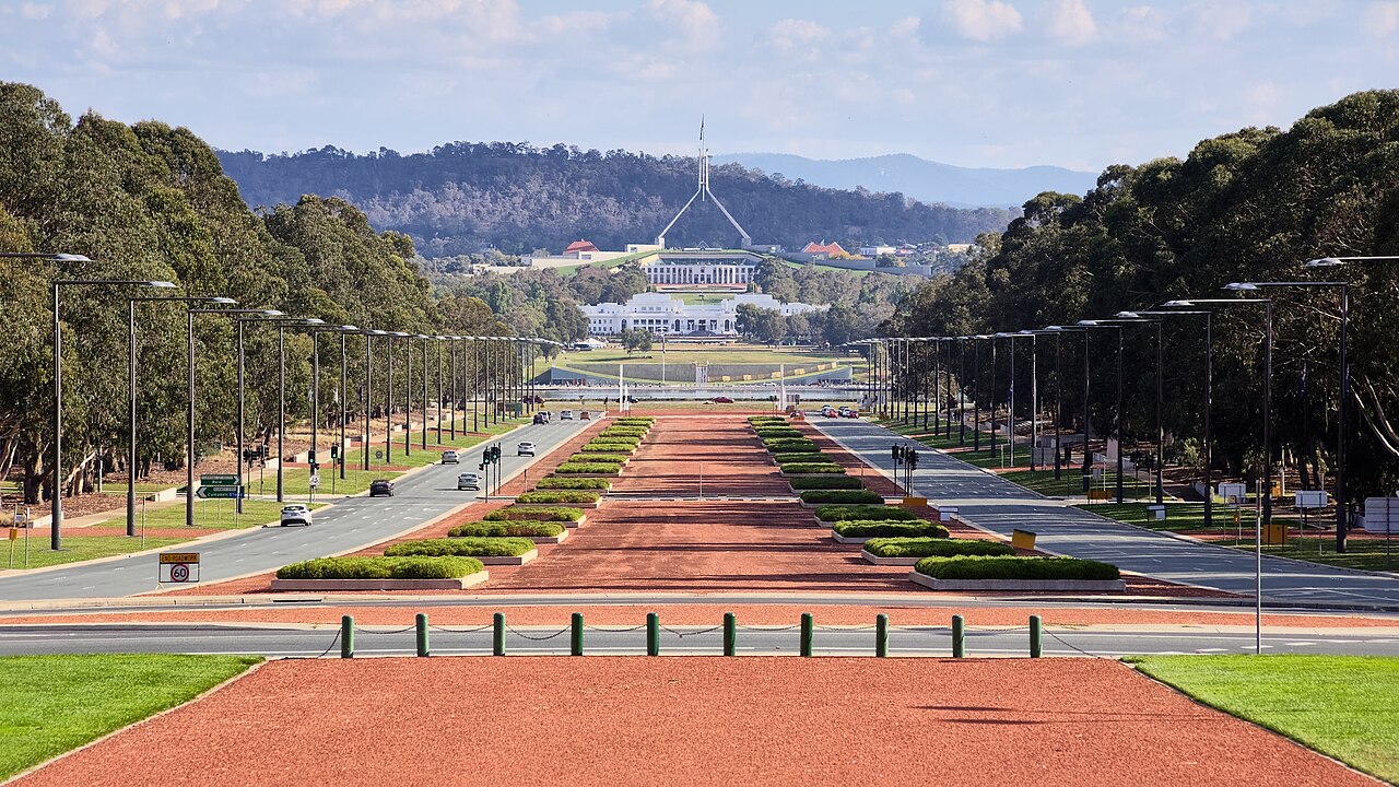 Canberra: ANZAC Parade from the Australian War Memorial, Canberra ACT
