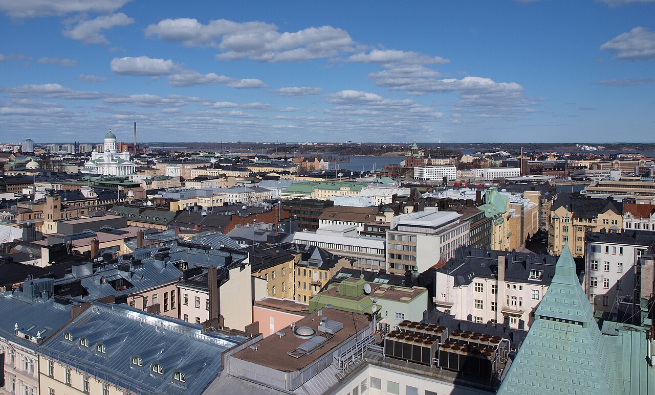 Helsinki: Skyline of Helsinki as seen from the Erottaja fire station