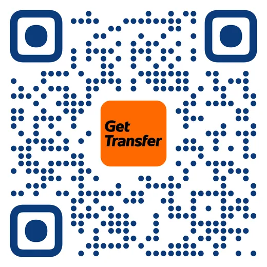 QR code for the GetTransfer deal. Scan it with your phone camera.